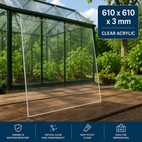 Clear acrylic sheet 3mm - clear, |